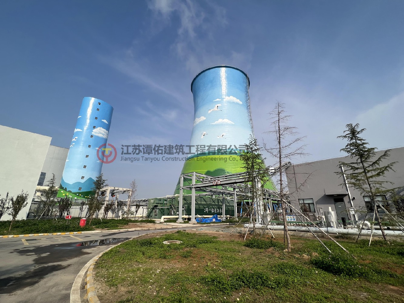 徐州冷卻塔及煙囪防腐美化驗收